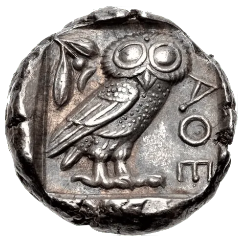 Greek Drachma (Athenian Owl) — tails