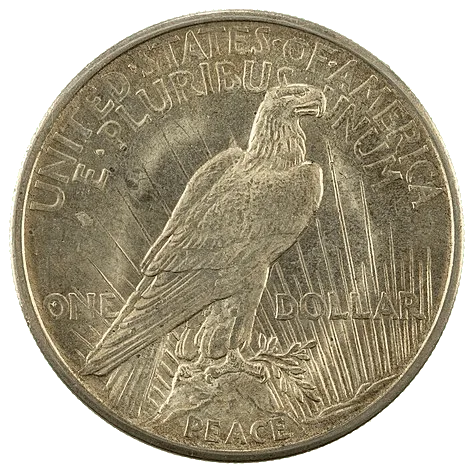 US Peace Dollar — tails